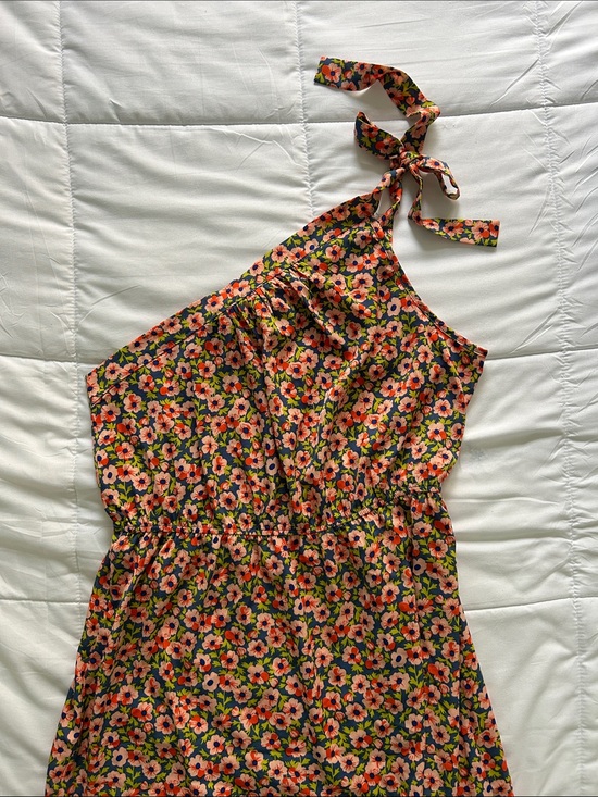 PrettyGarden Dresses & Skirts - Pretty Garden One-Shoulder Floral Tie-Strap Dress in Coral, Pink, Blue, Green